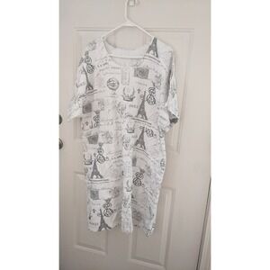 Parisian Design XL Shirt Dress, Grey and White Unbranded